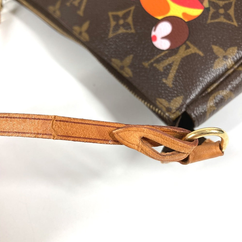 LOUIS VUITTON M51981 Monogram Panda Pochette Accessoires by Takashi Murakami. Accessory pouch, handbag, shoulder bag, Monogram canvas, women's, brown.