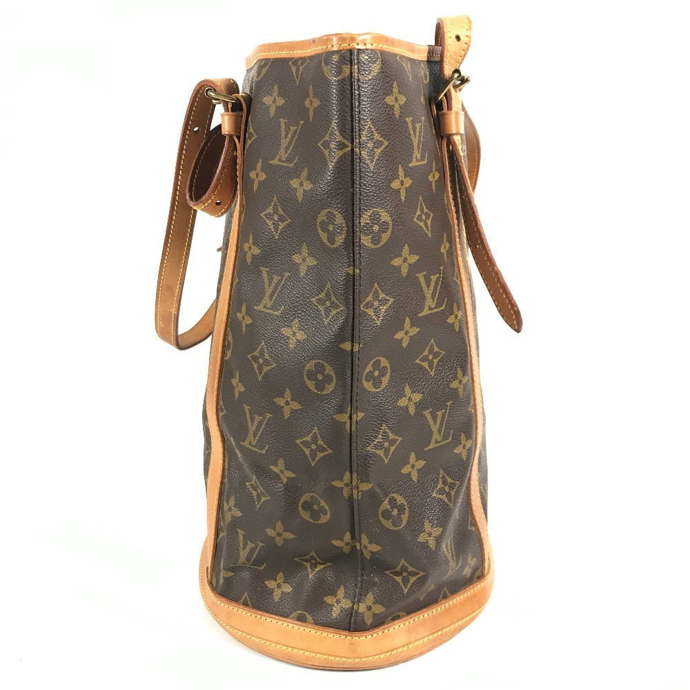 LOUIS VUITTON M42236 Monogram Bucket GM Shoulder Tote Bag in Monogram Canvas, Brown, Unisex