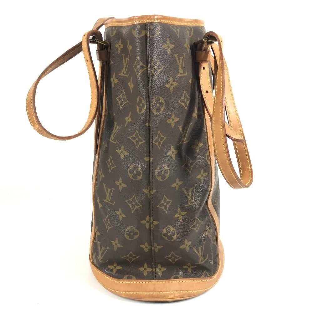 LOUIS VUITTON M42236 Monogram Bucket GM Shoulder Tote Bag in Monogram Canvas, Brown, Unisex