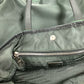 PRADA B4605C Snake Triangle Logo Plate Shoulder Bag Tote Bag Leather/Nylon Unisex Grey