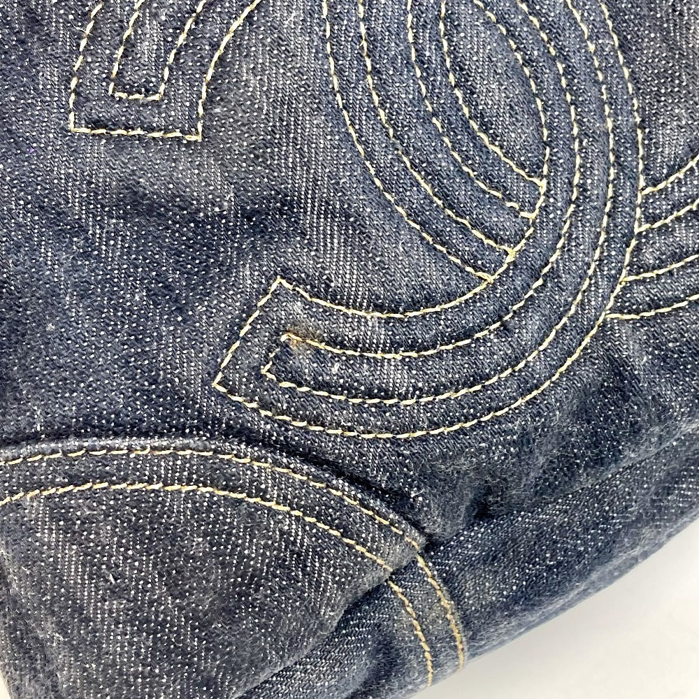 CHANEL A31985 スパークリングデニム CC ココマーク ロゴ カバン トートバッグ ハンドバッグ デニム レディース ブルー