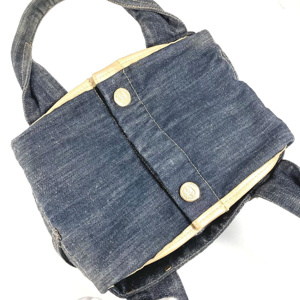 CHANEL A31985 スパークリングデニム CC ココマーク ロゴ カバン トートバッグ ハンドバッグ デニム レディース ブルー