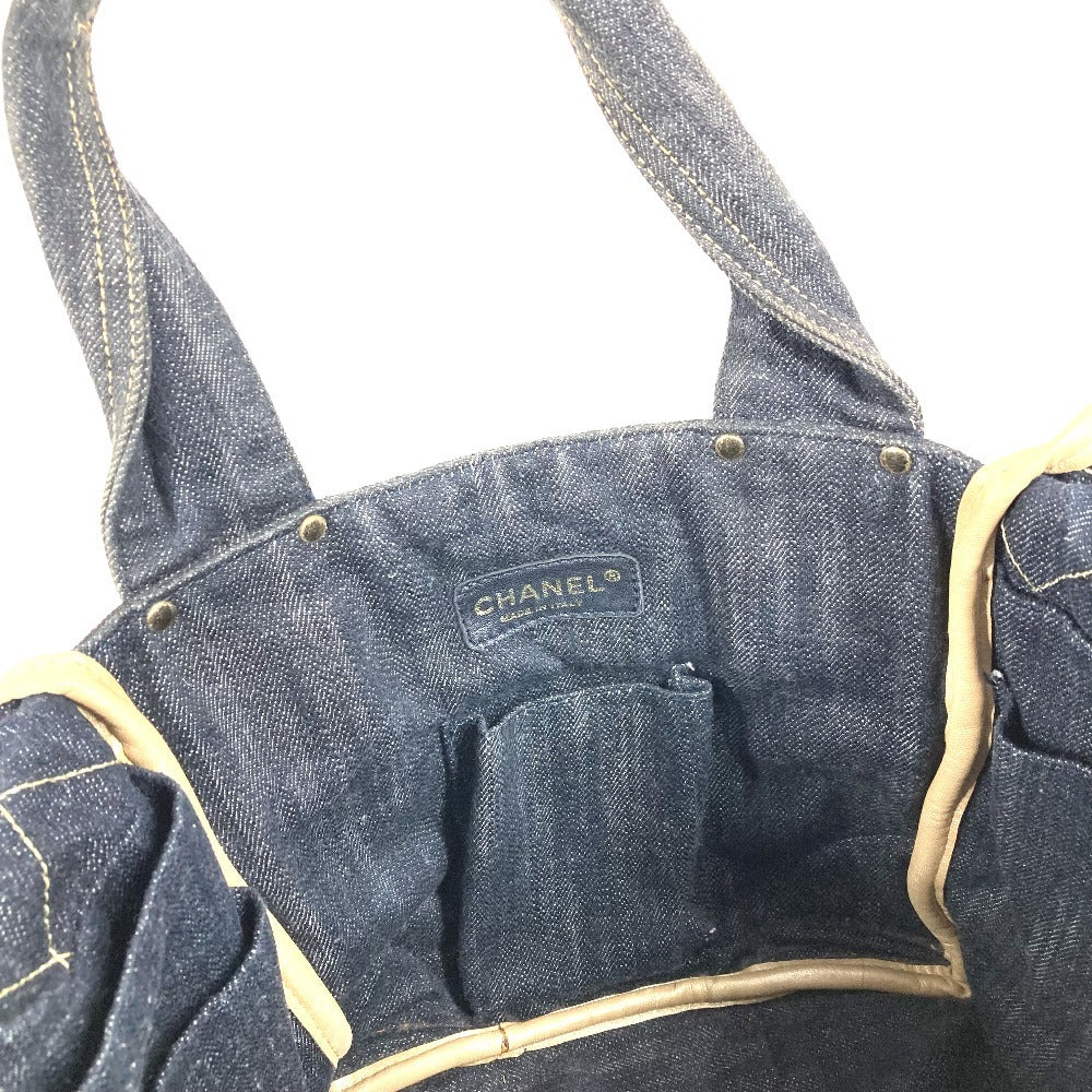 CHANEL A31985 スパークリングデニム CC ココマーク ロゴ カバン トートバッグ ハンドバッグ デニム レディース ブルー