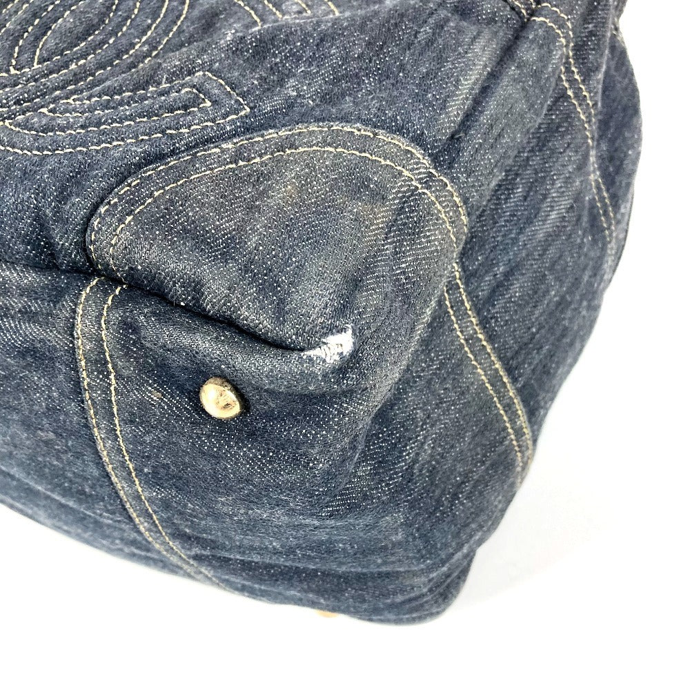 CHANEL A31985 スパークリングデニム CC ココマーク ロゴ カバン トートバッグ ハンドバッグ デニム レディース ブルー