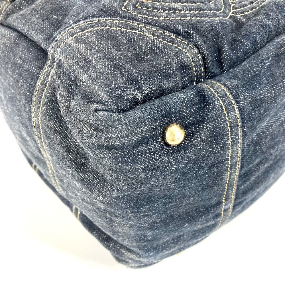 CHANEL A31985 スパークリングデニム CC ココマーク ロゴ カバン トートバッグ ハンドバッグ デニム レディース ブルー
