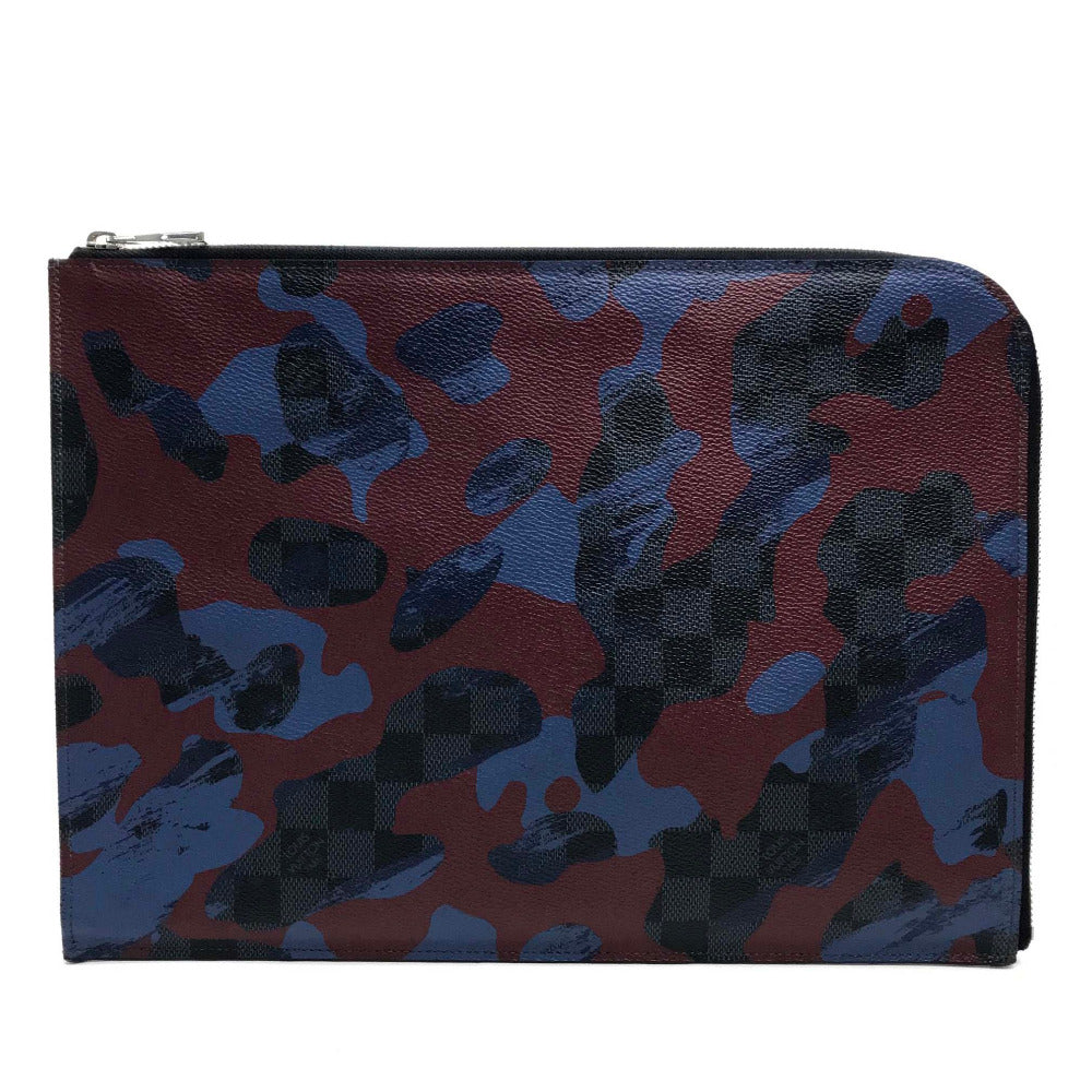 LOUIS VUITTON N63292 Damier Cobalt Camouflage Pochette Jour GM Clutch Bag in Damier Graphite Canvas, Multicolore, Men's