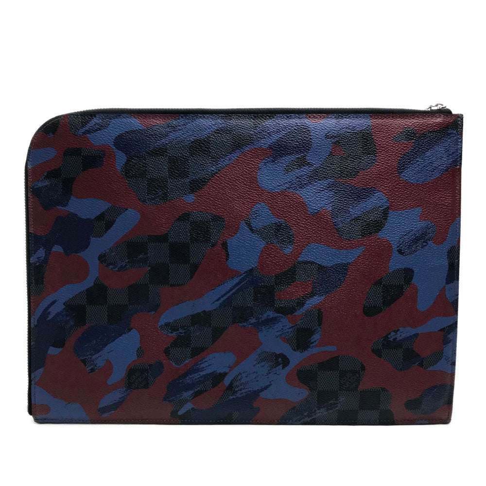 LOUIS VUITTON N63292 Damier Cobalt Camouflage Pochette Jour GM Clutch Bag in Damier Graphite Canvas, Multicolore, Men's