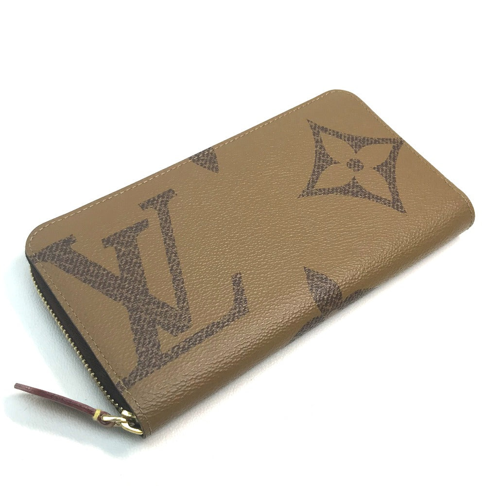 LOUIS VUITTON M67687 Monogram Giant Zippy Wallet, Monogram Reverse Canvas, Women's, Brown