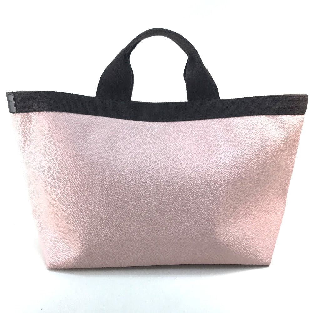 Herve Chapelier boat-shaped tote bag, canvas handbag, women's, light pink and brown