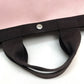Herve Chapelier boat-shaped tote bag, canvas handbag, women's, light pink and brown