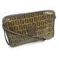 FENDI FF Zucca print crossbody bag, one-shoulder pouch, vinyl/leather, women's, brown