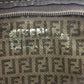 FENDI FF Zucca print crossbody bag, one-shoulder pouch, vinyl/leather, women's, brown