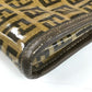 FENDI FF Zucca print crossbody bag, one-shoulder pouch, vinyl/leather, women's, brown
