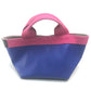 Herve Chapelier Two-Tone Boat-Shaped Mini Handbag, Pt950, Women's, Blue and Pink