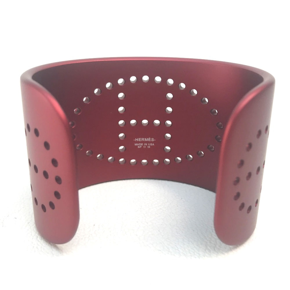 HERMES Sunset Aluminum Evelyn Bracelet, Aluminum, Women's, Rouge