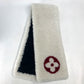 LOUIS VUITTON M70434 Monogram Flower Echarpe Shirring Darling Stole Scarf Cashmere Women's White x Red