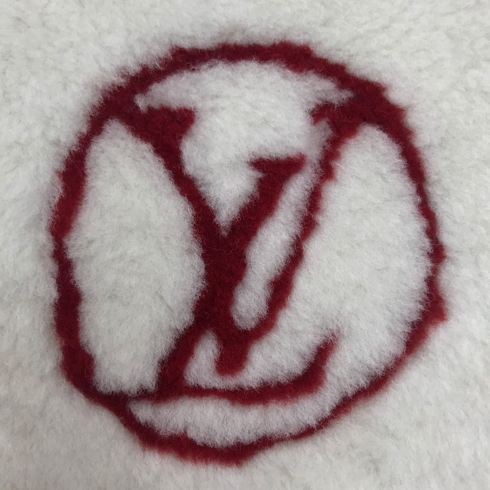 LOUIS VUITTON M70434 Monogram Flower Echarpe Shirring Darling Stole Scarf Cashmere Women's White x Red