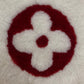LOUIS VUITTON M70434 Monogram Flower Echarpe Shirring Darling Stole Scarf Cashmere Women's White x Red