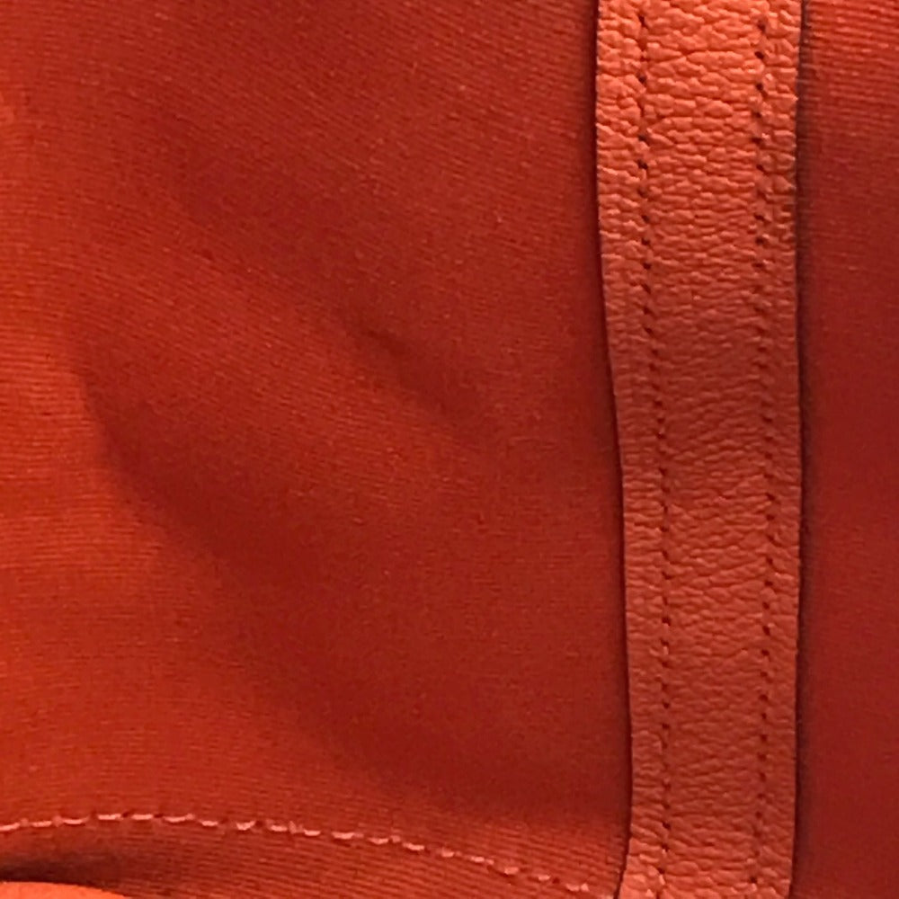 HERMES Garden Party PM Shoulder Bag/Tote Bag in Toile Officier Leather, Women's, Orange