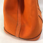 HERMES Garden Party PM Shoulder Bag/Tote Bag in Toile Officier Leather, Women's, Orange