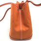 HERMES Garden Party PM Shoulder Bag/Tote Bag in Toile Officier Leather, Women's, Orange