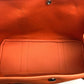 HERMES Garden Party PM Shoulder Bag/Tote Bag in Toile Officier Leather, Women's, Orange