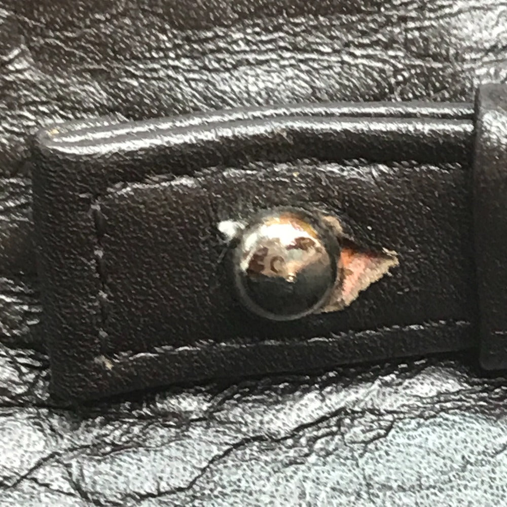 CELINE 馬車金具 ロゴ ヴィンテージ カバン オールド ショルダーバッグ キャンバス/レザー レディース ベージュ×ダークブラウン