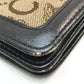 CELINE 馬車金具 ロゴ ヴィンテージ カバン オールド ショルダーバッグ キャンバス/レザー レディース ベージュ×ダークブラウン