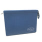 LOUIS VUITTON M30399 Taiga Pochette Voyage MM Clutch Bag Pouch Second Bag Taiga Leather Men's Cobalt Blue