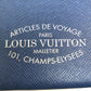 LOUIS VUITTON M30399 Taiga Pochette Voyage MM Clutch Bag Pouch Second Bag Taiga Leather Men's Cobalt Blue