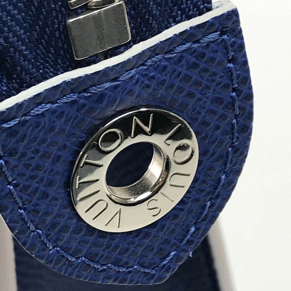 LOUIS VUITTON M30399 Taiga Pochette Voyage MM Clutch Bag Pouch Second Bag Taiga Leather Men's Cobalt Blue