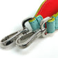 FENDI Two-Tone Strap You Bag Replacement Strap, Leather Shoulder Strap for Women, Light Blue, Orange, and Yellow