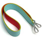 FENDI Two-Tone Strap You Bag Replacement Strap, Leather Shoulder Strap for Women, Light Blue, Orange, and Yellow