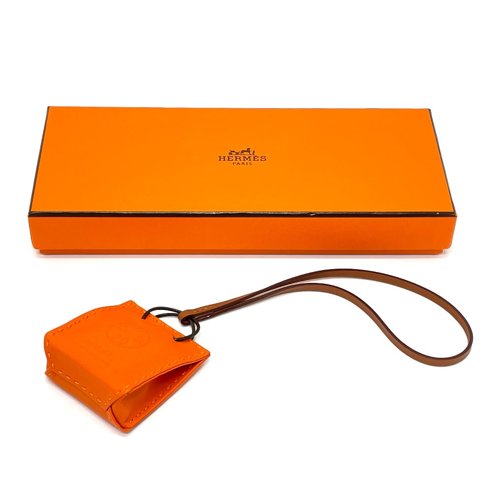 HERMES Shopper Charm Sac Orange Bag Strap Charm Anjou Milo Women's Hu Orange