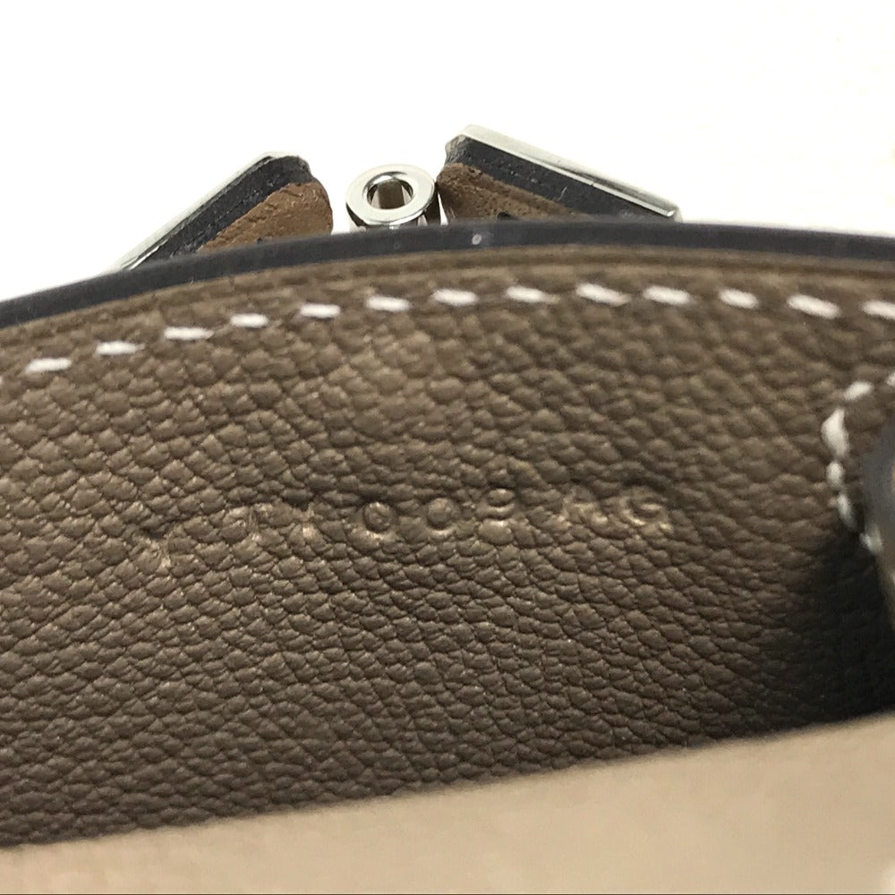 HERMES Kelly Twilly Bag Charm, Tadelakt, Women's, Etoupe, Brown