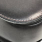 CELINE Vintage Carriage Hardware Shoulder Bag, Leather, Women's, Dark Brown with Gold Hardware
