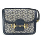 CELINE Old C Carriage Monogram Shoulder Bag, Canvas/Leather, Women's, Gray/Navy