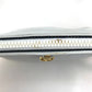 CELINE Logo Pochette Shoulder Bag in Leather, Women's, White with Gold Hardware