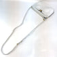 CELINE Logo Pochette Shoulder Bag in Leather, Women's, White with Gold Hardware