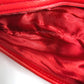 CHANEL CC Coco Mark Matelasse Quilted Fringe Tassel Canvas Shoulder Bag for Women, Red and Gold Hardware