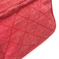 CHANEL CC Coco Mark Matelasse Quilted Fringe Tassel Canvas Shoulder Bag for Women, Red and Gold Hardware