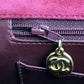 CHANEL CC Coco Mark Deka Matelasse 34 Double Chain Shoulder Bag Suede Women's Bordeaux