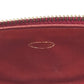 CHANEL CC Coco Mark Horizontal Cosmetic Pouch Handbag, Caviar Leather, Women's, Red and Gold Hardware