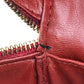 CHANEL CC Coco Mark Horizontal Cosmetic Pouch Handbag, Caviar Leather, Women's, Red and Gold Hardware