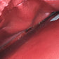 CHANEL CC Coco Mark Horizontal Cosmetic Pouch Handbag, Caviar Leather, Women's, Red and Gold Hardware