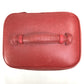 CHANEL CC Coco Mark Horizontal Cosmetic Pouch Handbag, Caviar Leather, Women's, Red and Gold Hardware