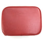 CHANEL CC Coco Mark Horizontal Cosmetic Pouch Handbag, Caviar Leather, Women's, Red and Gold Hardware