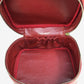 CHANEL CC Coco Mark Horizontal Cosmetic Pouch Handbag, Caviar Leather, Women's, Red and Gold Hardware