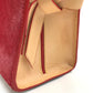 LOUIS VUITTON M41234 Monogram Studded Iconoclast Christian Louboutin Collaboration Handbag in Monogram Canvas/Pony Leather, Brown and Red