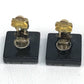 CHANEL CC Coco Mark Square Coco Rhinestone Earrings, Plastic, Women's, Light Blue